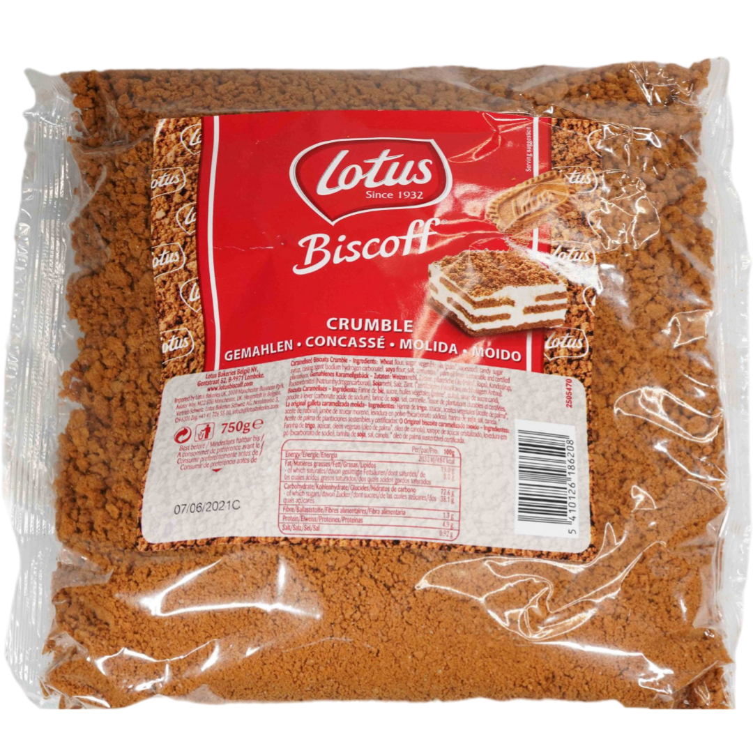 Lotus Biscoff Crumbs 750g Bag - Gelato Drop